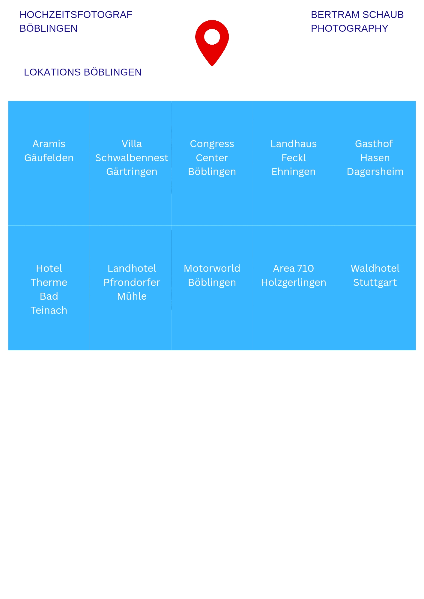 Hochzeitslocations Böblingen und Umgebung